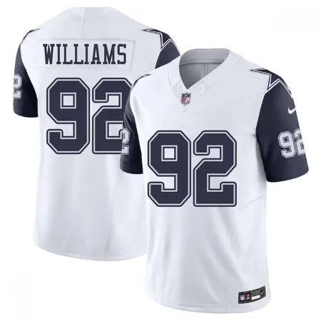 Youth Dallas Cowboys #92 Quinnen Williams Esch White Color Rush Vapor Limited Stitched Jersey B9S9