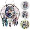 Acryl Traumfänger Wolf - 5d DIY Handwerk Anhänger