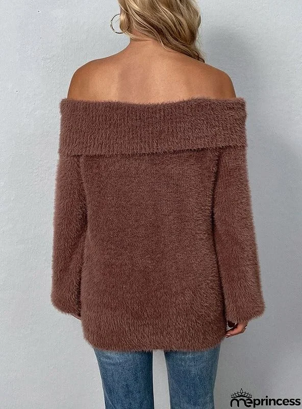 SEXY PULLOVER LANTERN SLEEVE SWEATER