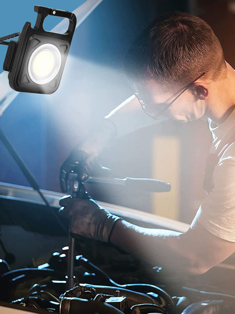 

2/3/4/5pcs Mini COB Work Light Pocket Flashlight USB Rechargeable Key Light, 4 piece, 501 Original