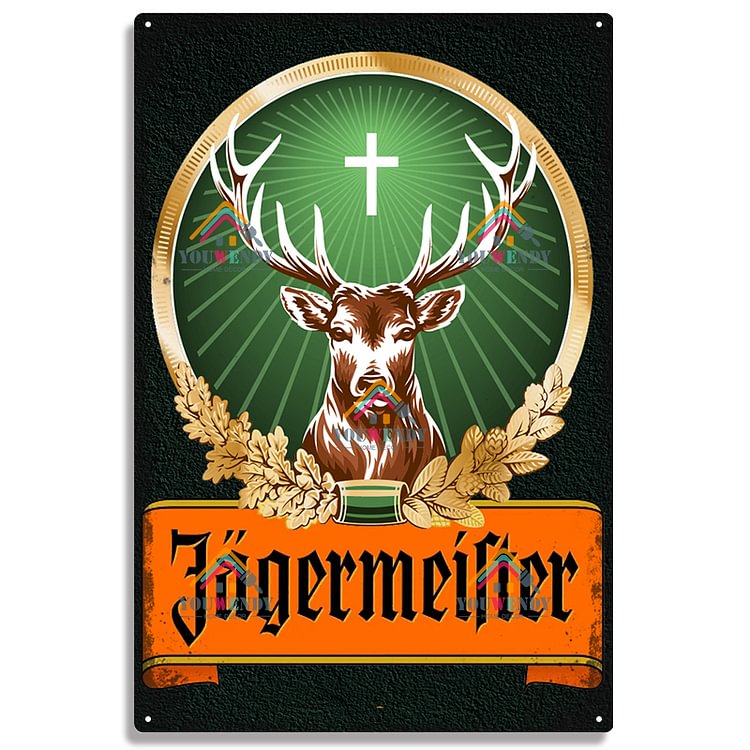 Jagermeister Liqueur Beer - Vintage Tin Signs/Wooden Signs - 7.9x11.8in & 11.8x15.7in