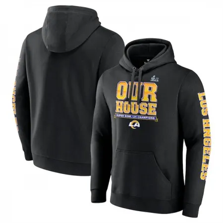 Men's Los Angeles Rams 2022 Black Super Bowl LVI Champions Pullover Hoodie GM1G