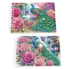 2 Pack Peacock DIY Diamond Art Spiral Notebook Kit 80 Pages No Lines