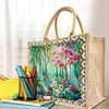 DIY Diamond Painting Linen Waterproof Handbag Shopping Storage Bag Totes Kit(with 2pcs diamond painting)