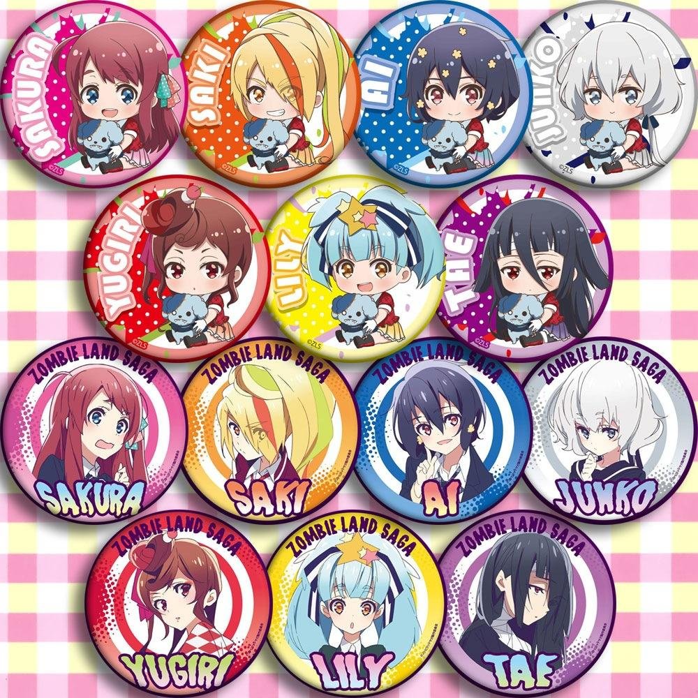Zombie Land Saga Cosplay Badge Party Supplies School Carnival Prizes Party Bag Holiday Gift 14 Pcs