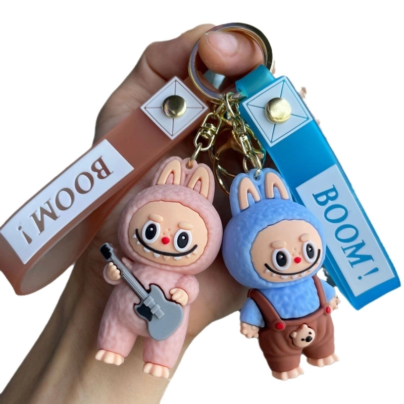 2 Pieces Cute Cartoon Character Pvc Unisex Keychain