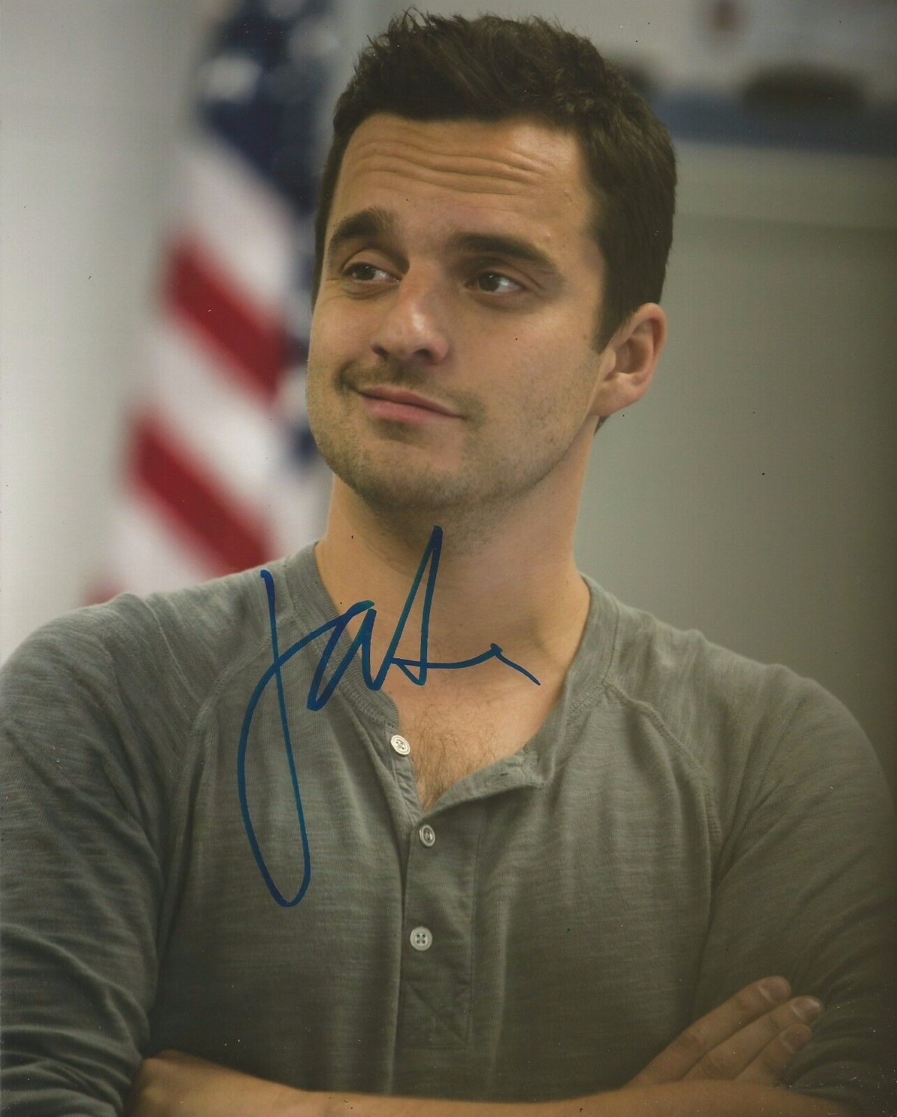 Jake Johnson Signed Lets Be Cops 10x8 Photo Poster painting AFTAL