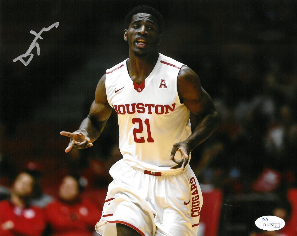 Damyean Dotson Signed Cougars Authentic Autographed 8x10 Photo Poster painting JSA #SD41510