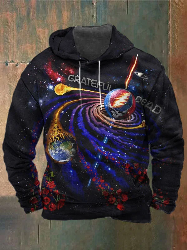 Unisex Skull Print Heavyweight Hoodies