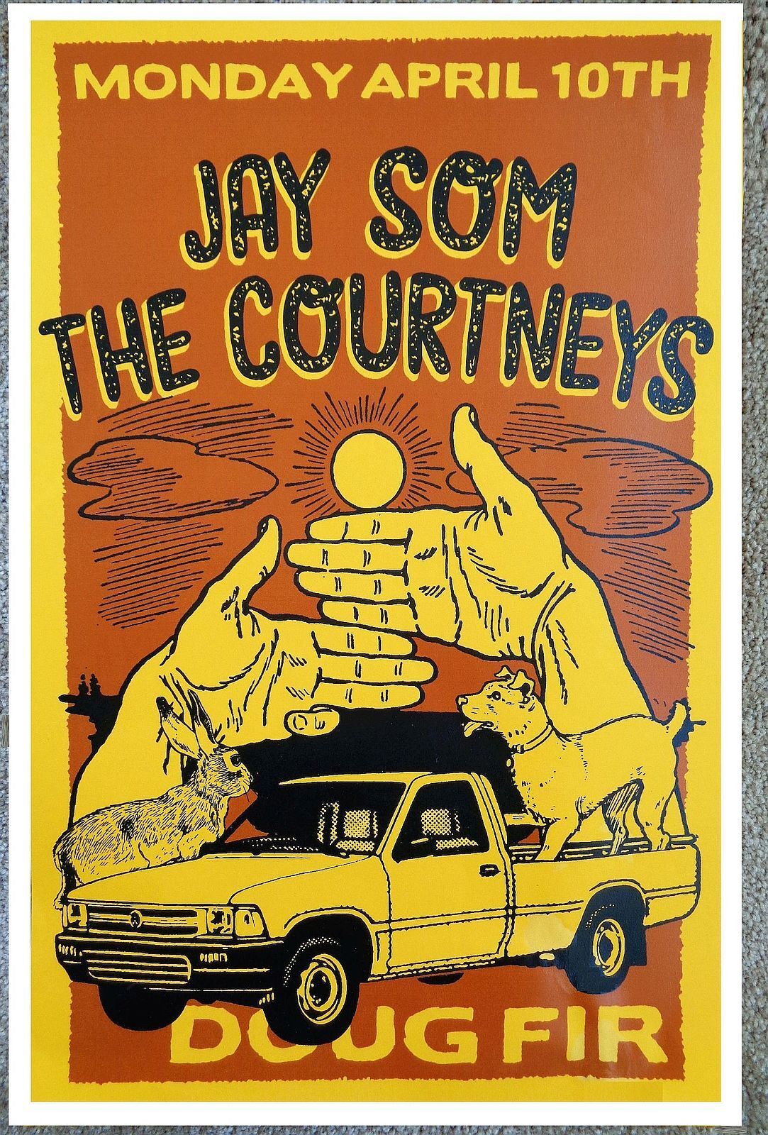 JAY SOM 2017 Gig POSTER Portland Oregon Concert THE COURTNEYS