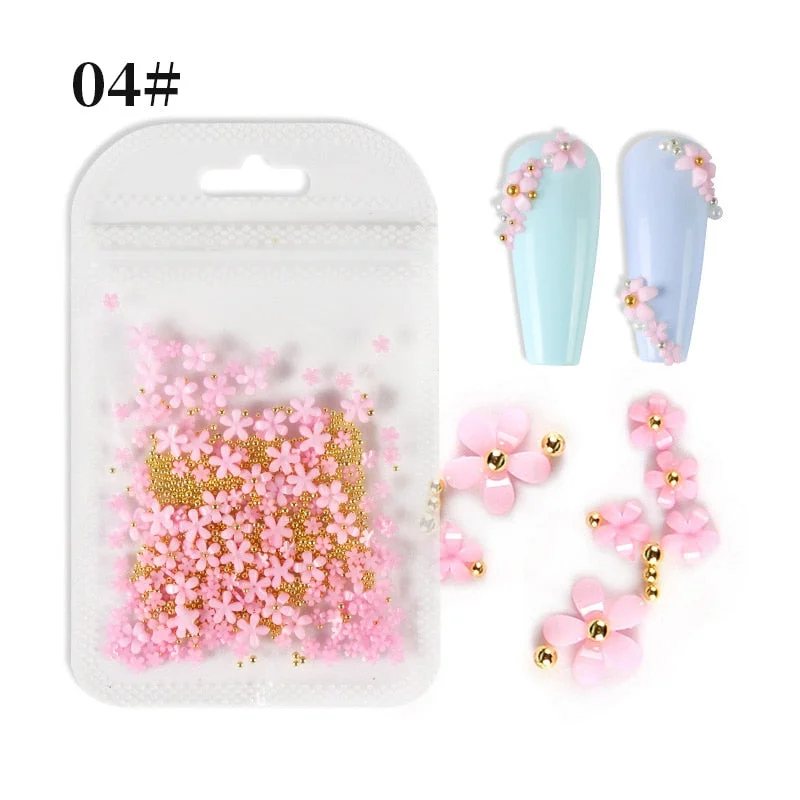 48pcs Mixed Size Aurora Little Bear Nail Art Accessories Resin Kawaii Bear Stereo FlatBack 3D Fashion Fingernail DIY Decoration-Nail Inspo