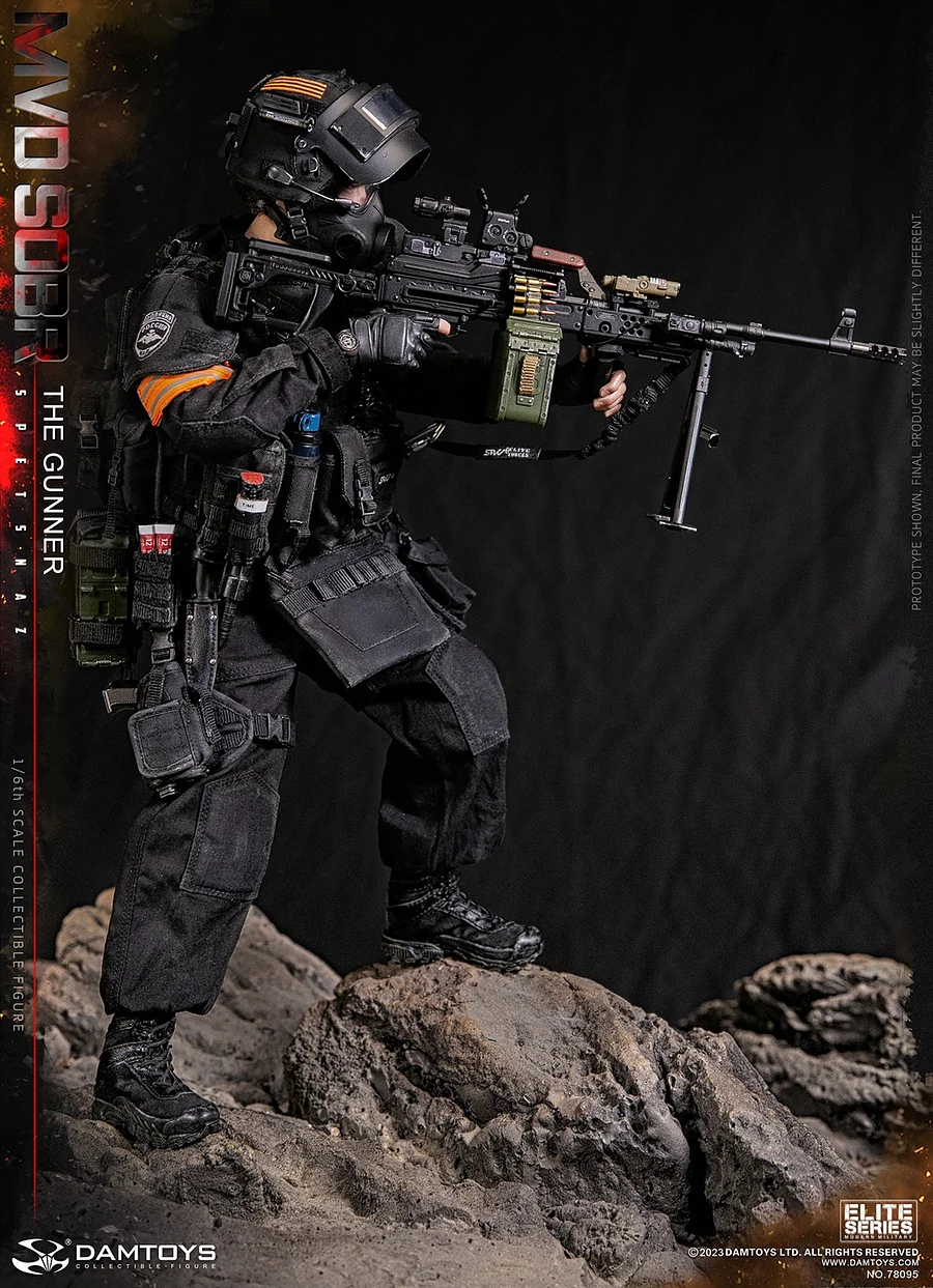PRE-ORDER DAMTOYS RUSSIAN SPETSNAZ MVD SOBR PKM GUNNER