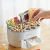 Home Living Room Bedroom Table Tissue Box Remote Control Gadgets Storage Organizer