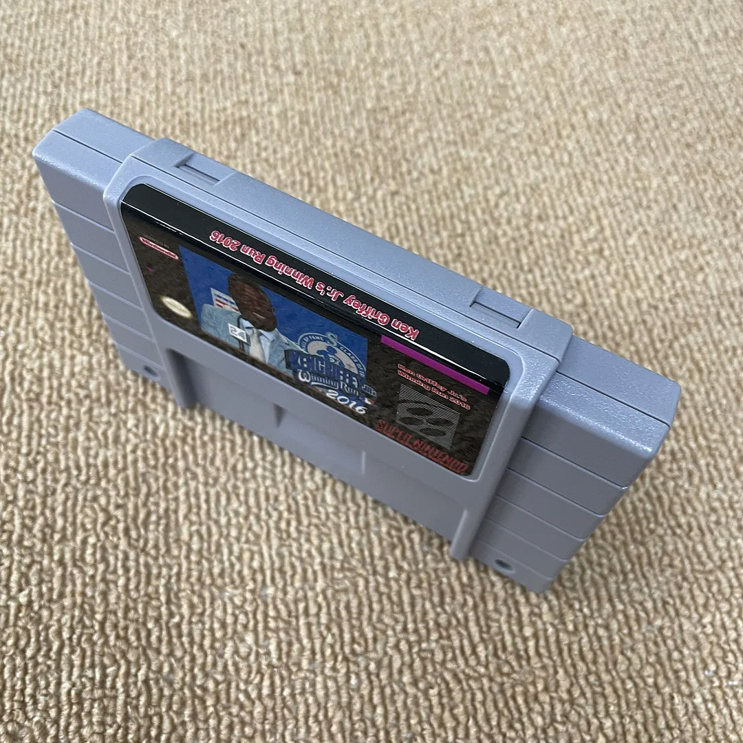 Ken Griffey Jr.'s Winning Run 2016 For Super Nintendo SNES - 16 Bit Game Cartridge