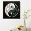 Yin Yang Diagramm von Engeln - runder Bohrer Diamantmalerei - 30*30cm