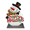>SALE<2D Flat Wooden Xmas Snowman DIY Diamond Painting Desktop Decorations Home Decor