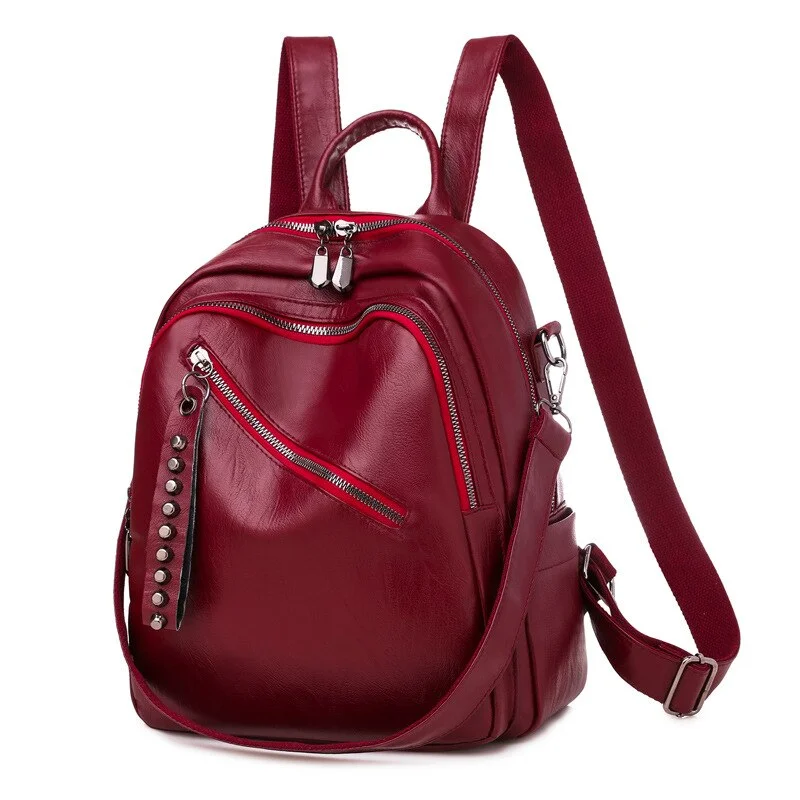 Women Backpack High Quality PU Leather Backpack for Teenage Girls School Bag large capacity Female shoulder bag Bagpack Mochila