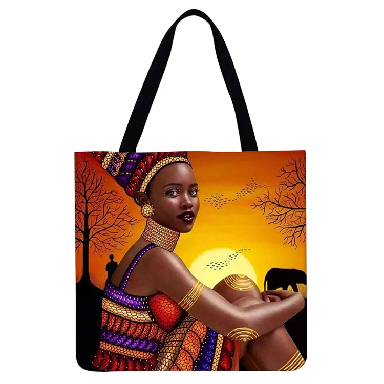 Indian Woman - Linen Tote Bag