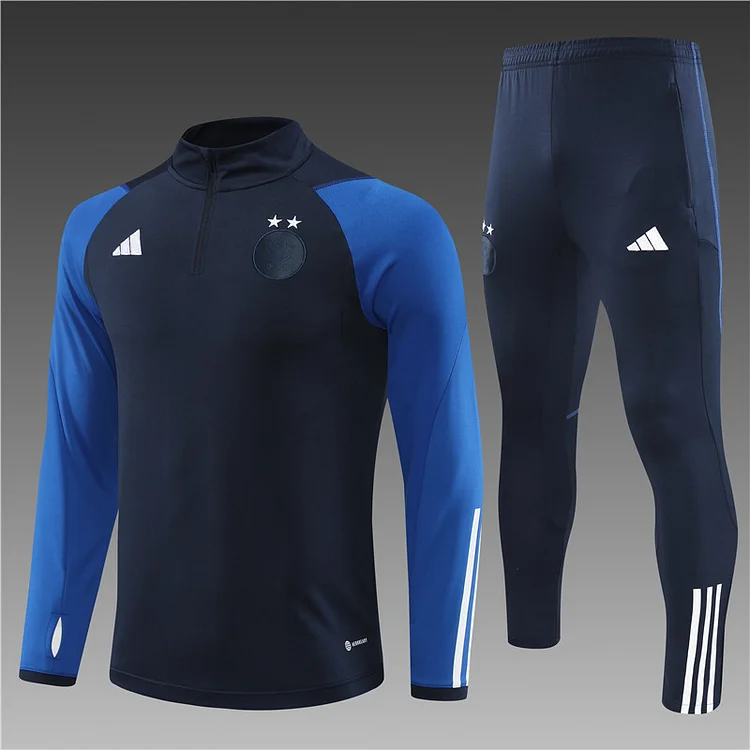 2023-24 Algeria Royal Blue Half-zip Training Jersey