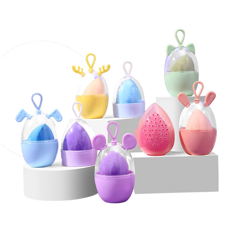 Classic Style Geometric PUR Makeup Sponge Storage Box /