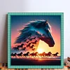 Silhouette-Elephant-Full Embroidery 3 Strands 11CT Stamped Cross Stitch-40*40CM