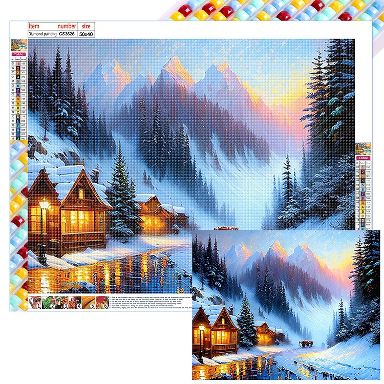 Best Deal for DIY 5D Big Diamond Painting Full Square Drill Kits Snow