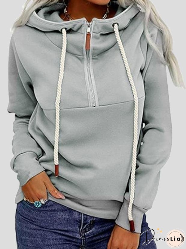 Hoodies Front Zip Long Sleeve Cool Hoodie for Women