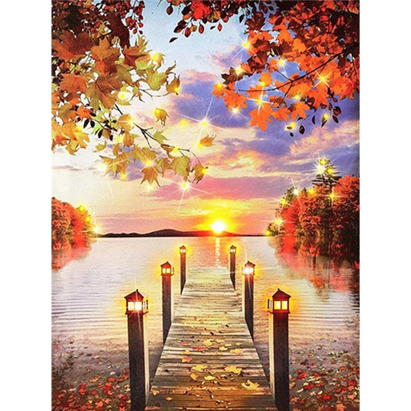 Diamond Painting - Full Round/Square Drill - Seaside Sunset(30*40 - 50*60cm)