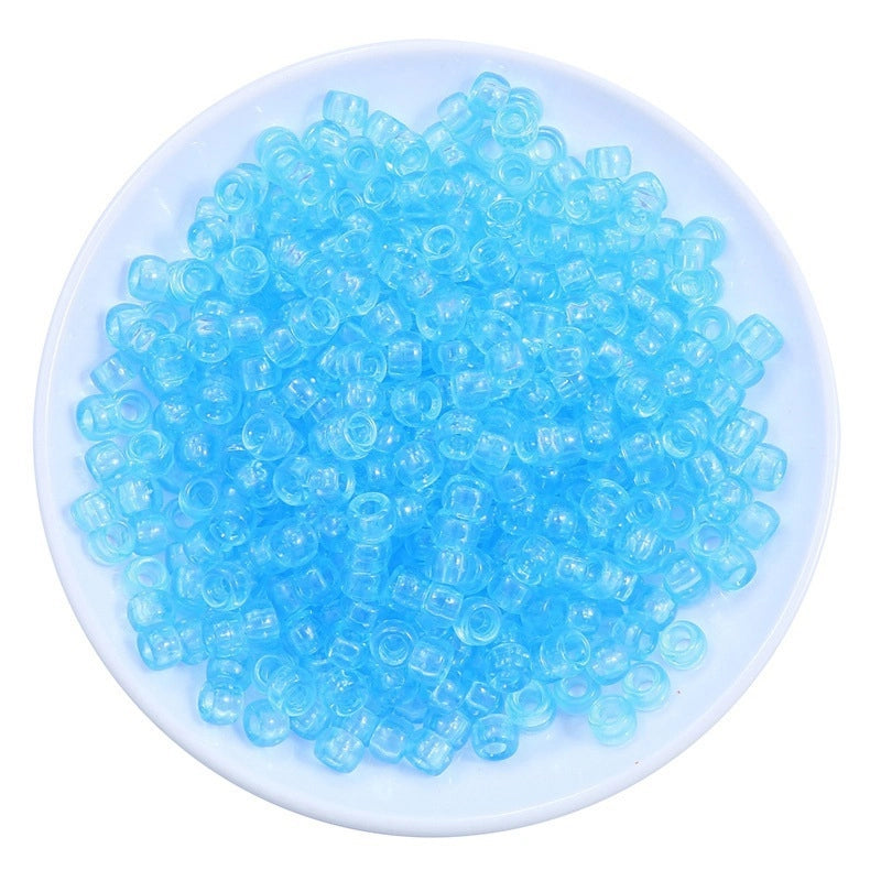 Acrylic Large Hole Barrel Beads 9*6mm Pony Beads Woven Handmade Diy Hand String Jewelry Accessories Beads Loose Beads