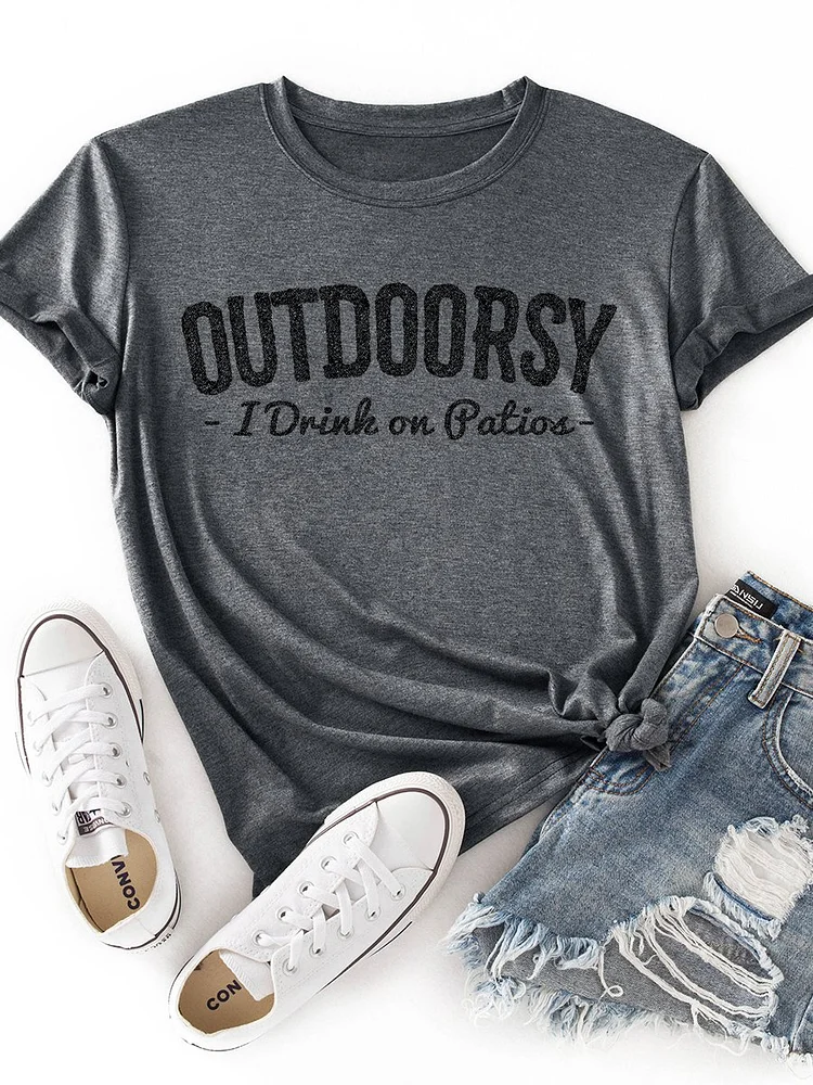 Bestdealfriday I Am Outdoorsy Drink On Patios T-Shirt