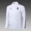 2025/2026 Real Madrid Half-Pull Training Suit White Football Shirt 1:1 Thai Quality