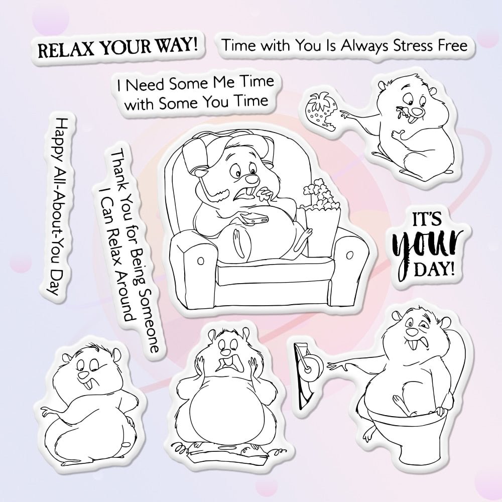 Kawaii Hamster Holiday Cutting Dies Silicone Clear Stamp DIY Scrapbooking Stencil Decor Metal Dies Stamps For Cards
