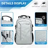 BAIGIO Gro&szlig; Laptop Rucksack Handgep&auml;ck 35L mit 15,6 zoll Laptopfach, Wasserfester Reiserucksack Unisex Travel Daypack Backpack Outdoor Sportrucksack f&uuml;r Reise Schule Freizeit Herren Damen, Grau