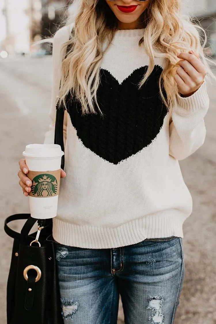 Heart Shaped Sweater 4 Colors