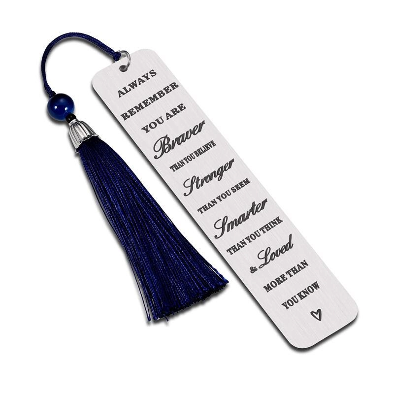 Fashion Creative Metal Stainless Steel Lettering Bookmark