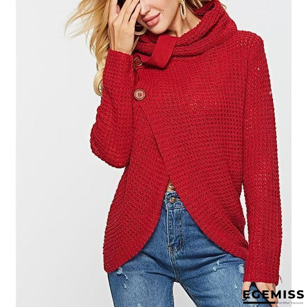 Casual Buttons Irregular Sweaters | EGEMISS