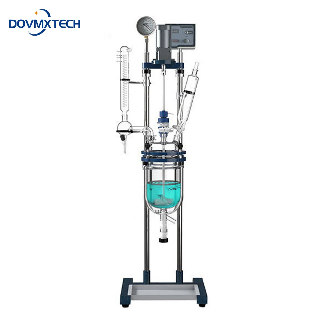 5L glass reactor from china factory dovmxtech hot sale