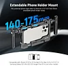 NEEWER PA017 Universal Mobile Phone Video Holder Dual Handheld Mini Telescopic Extension Stand for iPhone 15 Pro Max S23 Ultra Pixel 8 Pro Video Recording Phone Holder Stabilizer