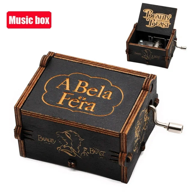 Merry Christmas Various Movie Anime Themes Music Boxes Wooden Hand Crank Birthday Gift New Year's Gift Home Decor