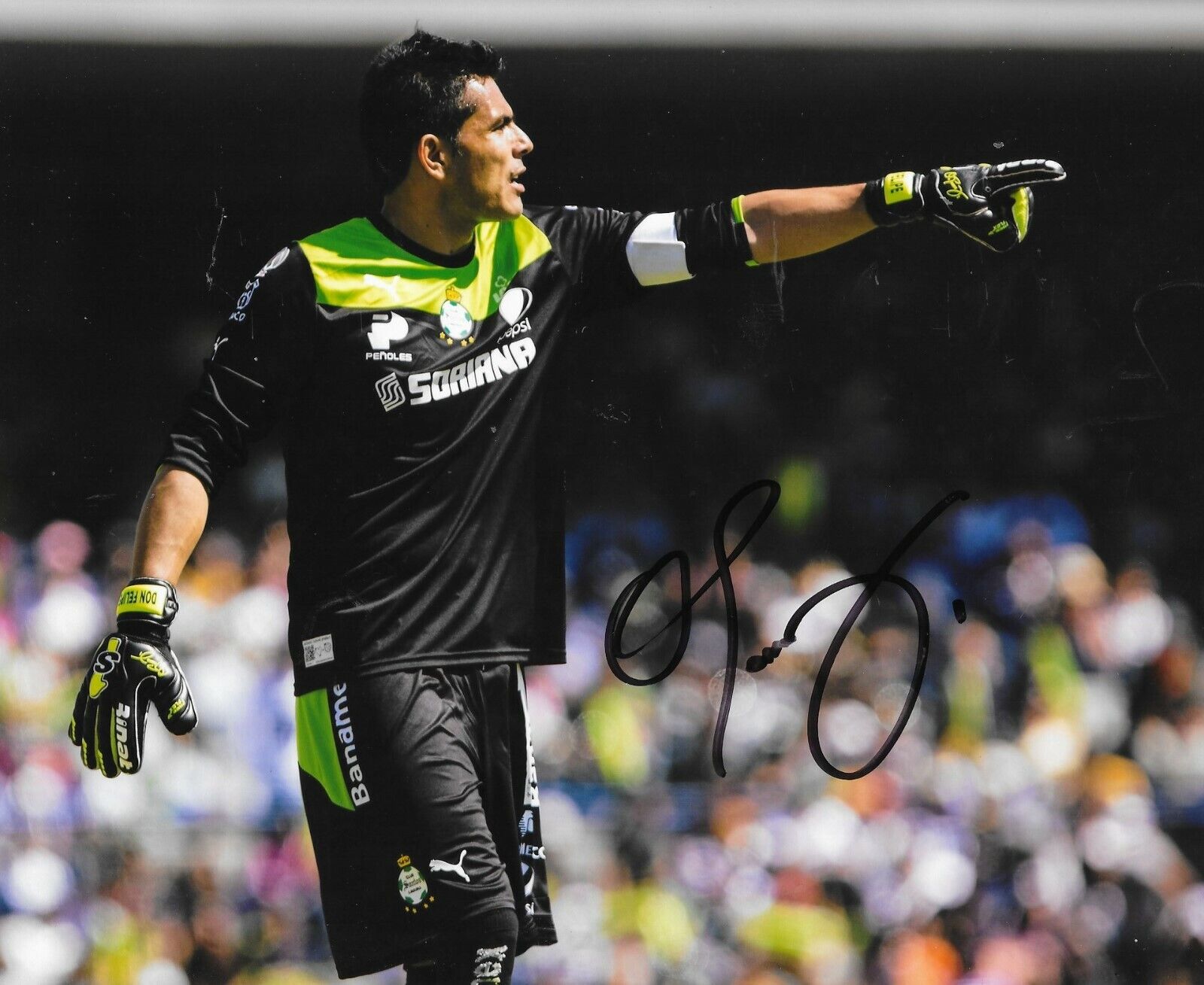 Oswaldo Sanchez Guadalajara Mexico signed 8x10 Photo Poster painting Santos Laguna 3