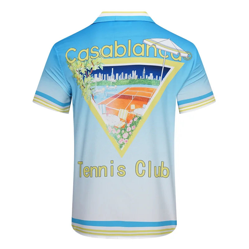 Casablanca 2023SS New Product Silk Short Sleeve Shirt