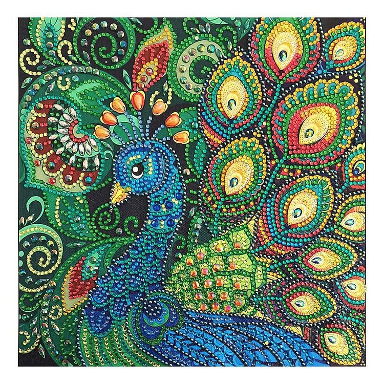 Peacock - Special Shaped Drill Diamond Painting - 30x30cm(Canvas)