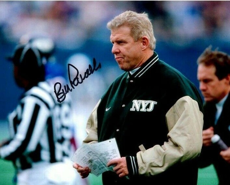 Bill parcells signed autographed nfl new york jets 8x10 Photo Poster painting