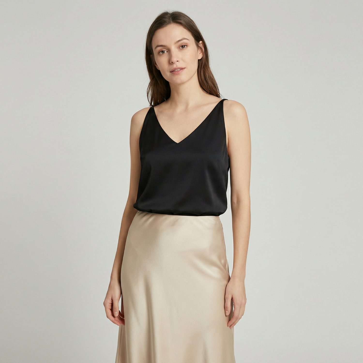 100% Mulberry Silk Camisole V Neck REAL SILK LIFE