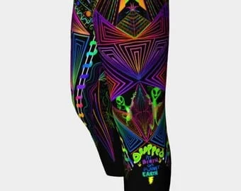pornhint Pornhint Yoga Capris & Leggings - Rainbow Alien