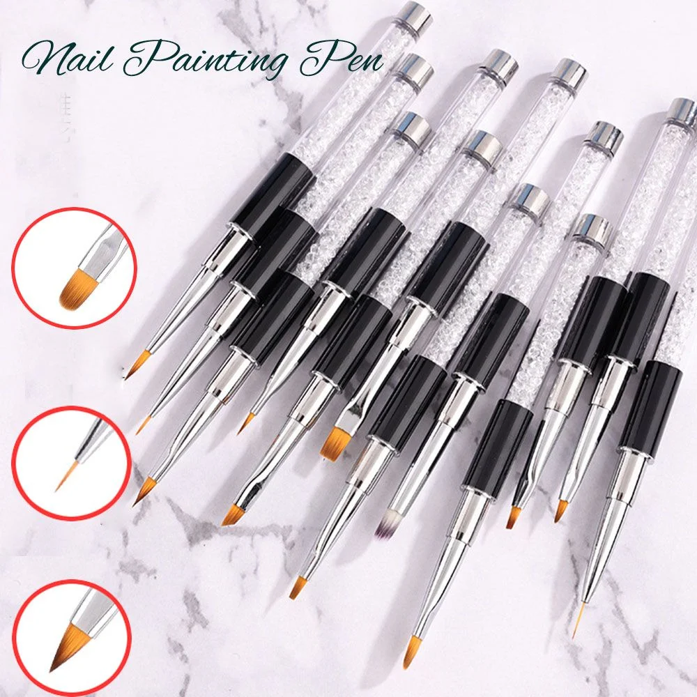 16 Types Nail Art Painting Brush UV Gel Extension Builder Carving Drawing Pen Crystal Diamond Handle Manicure Salon Tools NEW-Nail Inspo