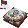 Wooden DIY Moon Fairy Diamond Painting Kit Note Box with 160 Papers for Office