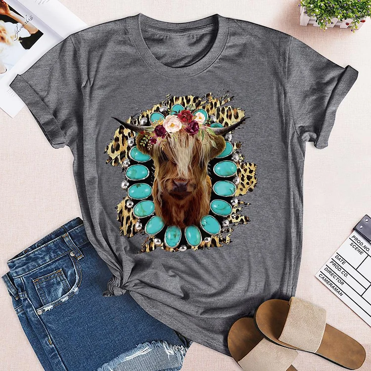 Funny Cow T-shirt Tee-05861-Annaletters