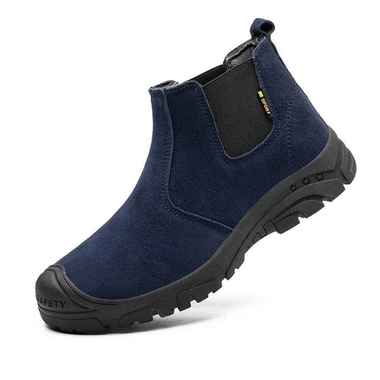 Anti-smashing Men Work Ankle Boots Suede Steel Toe Orthopedic Shoes shopify Stunahome.com