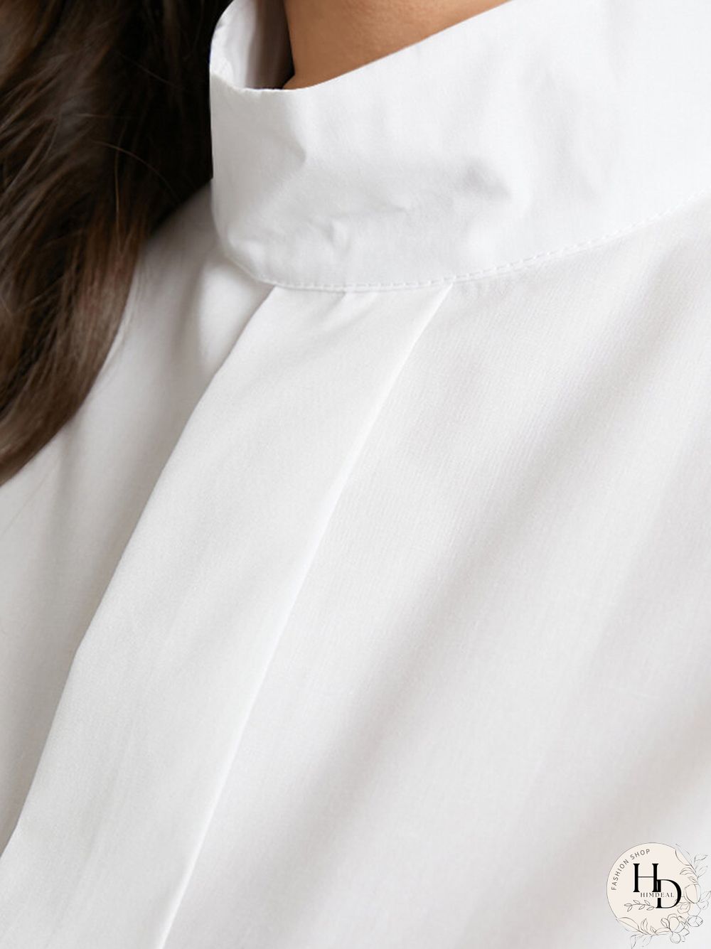 Solid Color Long Lantern Sleeve Ruffle Shirt For Women